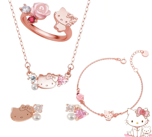 Ensemble de bijoux Rose Kitty