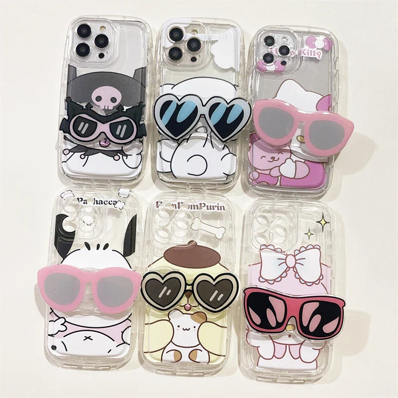 Coque iPhone avec lunettes de soleil et dessin animé