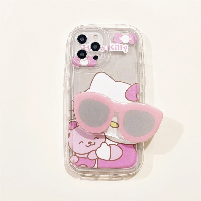 Coque iPhone avec lunettes de soleil et dessin animé