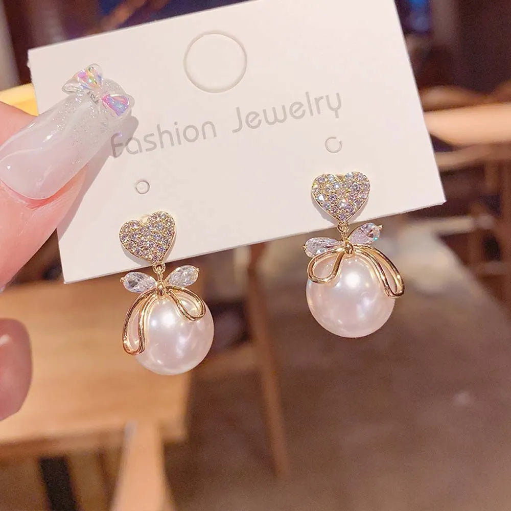 Earrings Ribbons Pearls