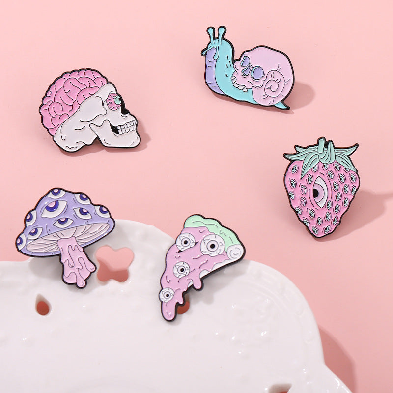 Creepy Pastel Cute Goth Enamel Set Pin