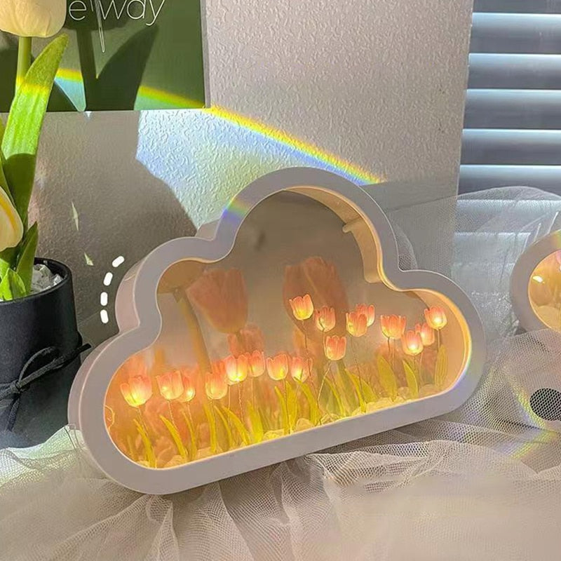 Cloud Tulip Night Light Mirror