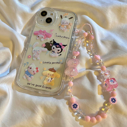 Coque iPhone avec chaîne Kitty et Kuro