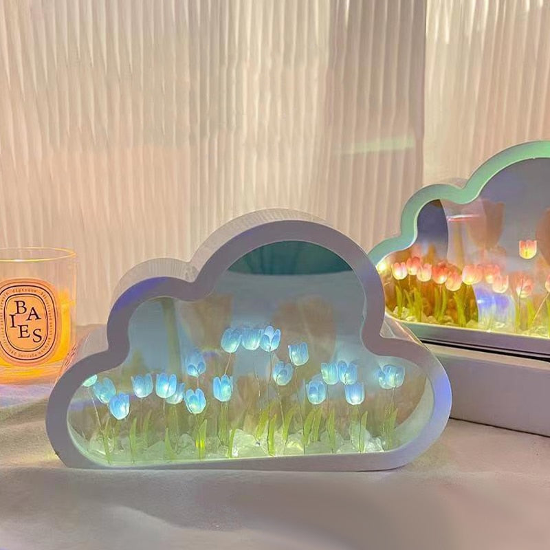 Cloud Tulip Night Light Mirror