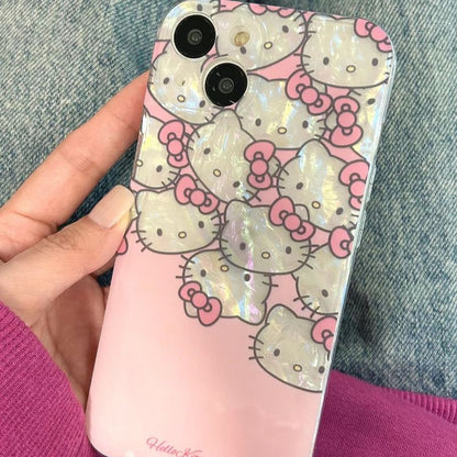 Coque iPhone holographique Kitty