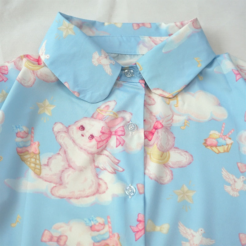 Bunny Angel Button-Up