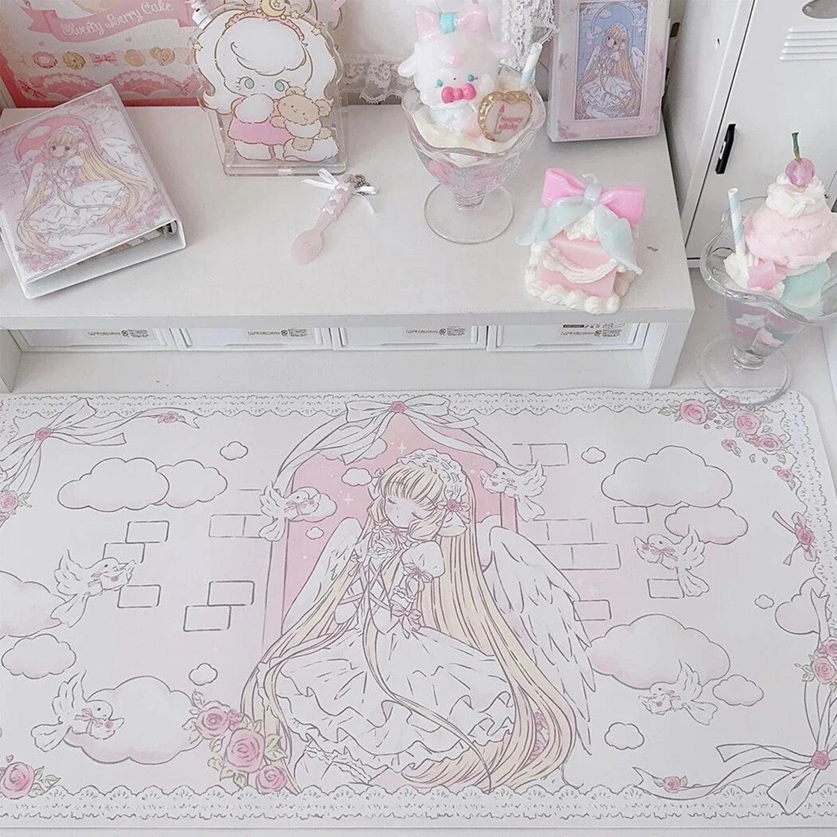 Desk Pad Sleepy Pink Angel