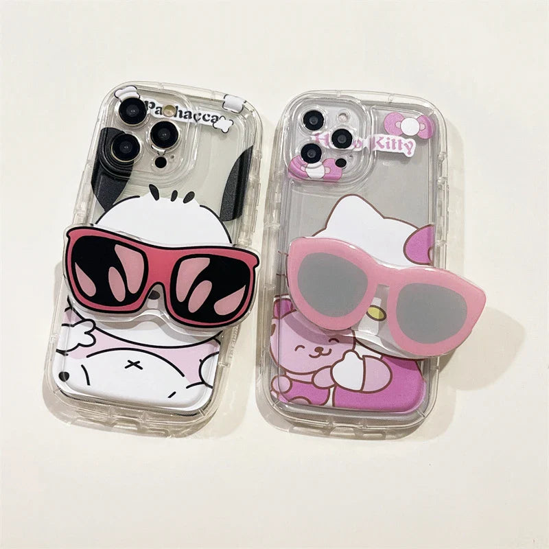 Coque iPhone avec lunettes de soleil et dessin animé