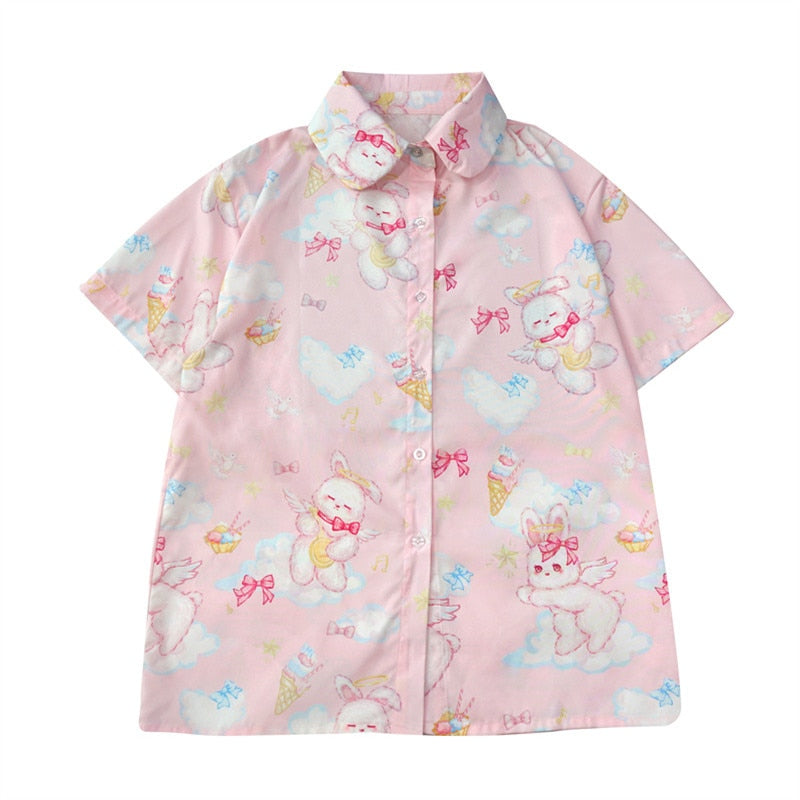 Bunny Angel Button-Up