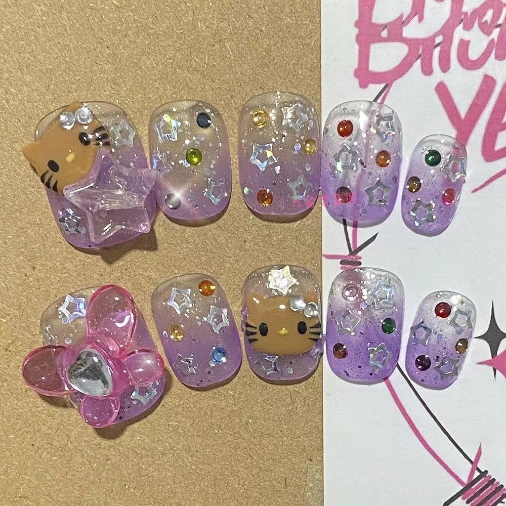 Y2K Kitty Press On Nails