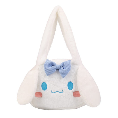 Sac à bandoulière mignon avec nœud en peluche