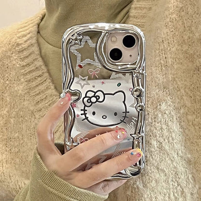 Coque de téléphone métallique Kitty Star