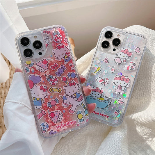 Kawaii Kitty Quicksand iPhone Case