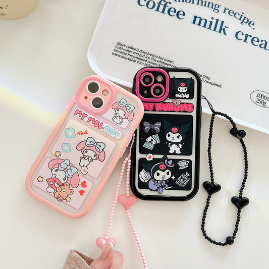 Kuro and Melo iPhone Case With Chain