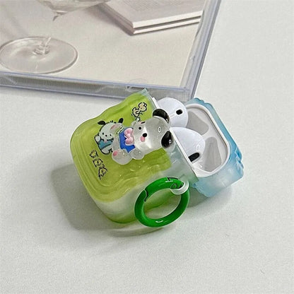 Grüne Airpods-Hülle „Pocha“