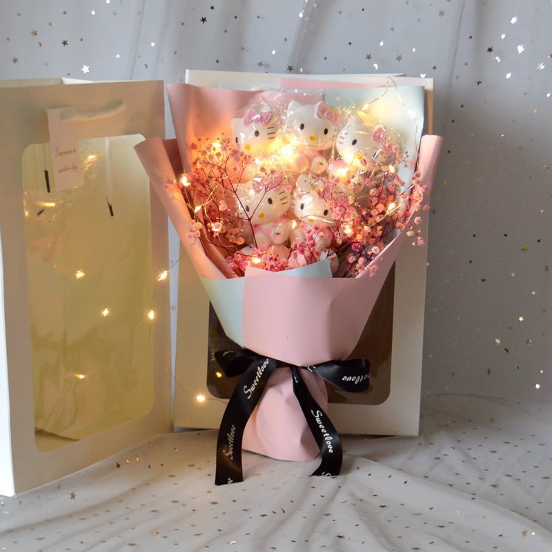 Bouquet de mini chatons à LED