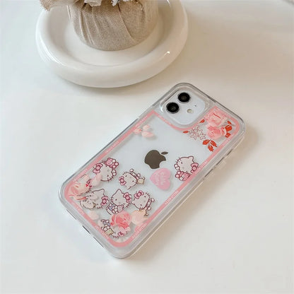 Coque iPhone à motif de fleurs et de sables mouvants