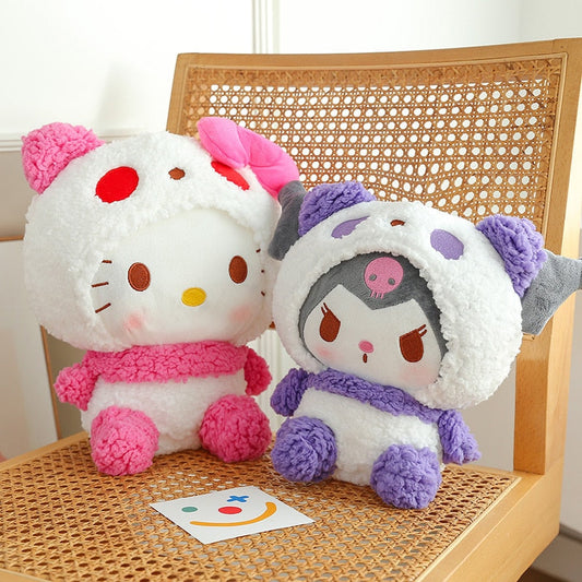 Poupée en peluche de la série Kuro et Kitty Panda