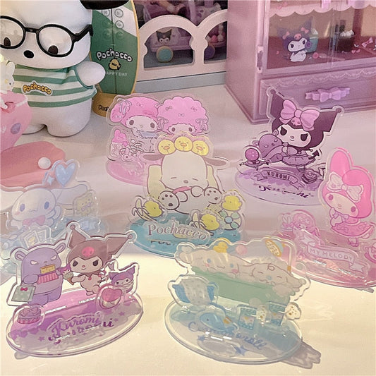 Support en acrylique pour figurines Kawaii