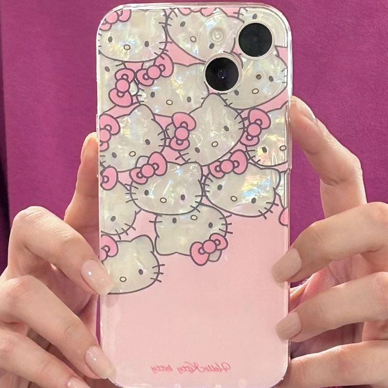 Coque iPhone holographique Kitty