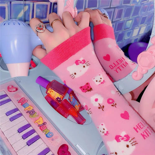 Kawaii Kitty Pink Sleeves