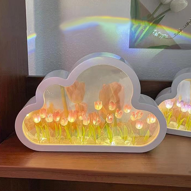 Cloud Tulip Night Light Mirror