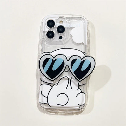 Coque iPhone avec lunettes de soleil et dessin animé