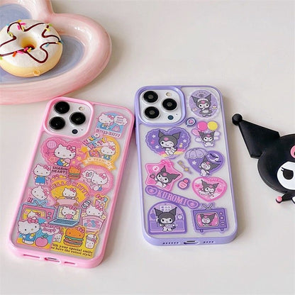 Coque iPhone Kitty et Kuro Star