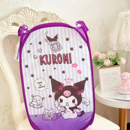 Kitty Hamper Folding Dirty Clothes Basket