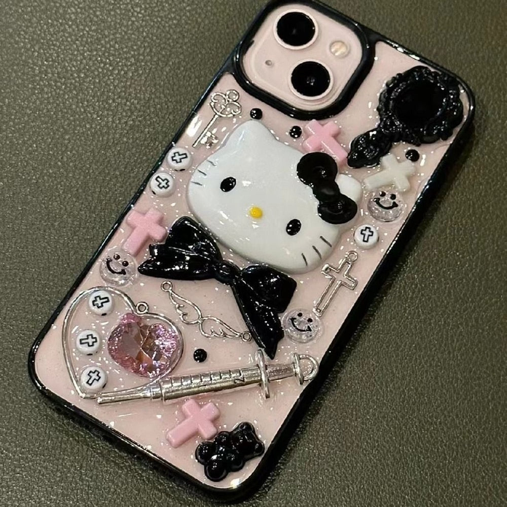 Étui de téléphone avec chaîne Gothic Kitty SK512