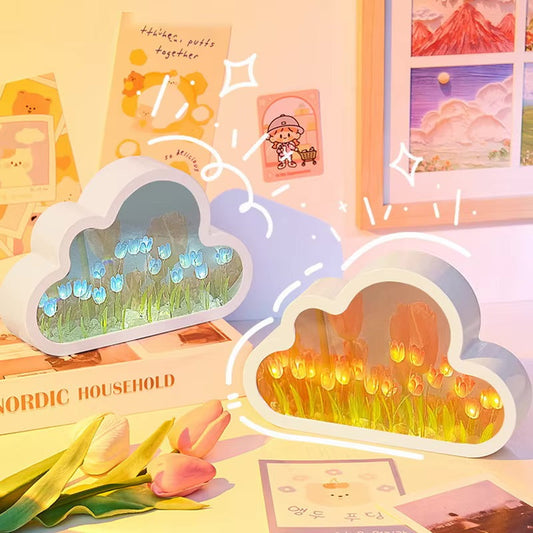 Cloud Tulip Night Light Mirror