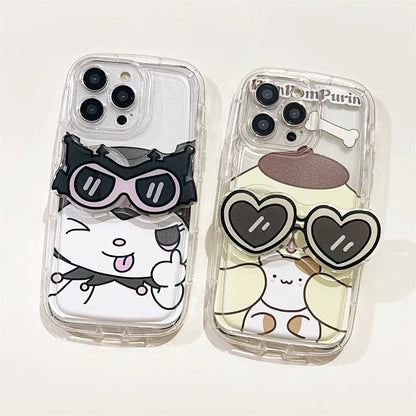 Coque iPhone avec lunettes de soleil et dessin animé