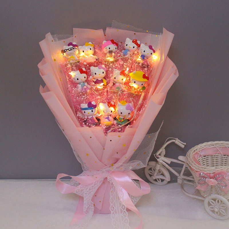 Bouquet de mini chatons à LED