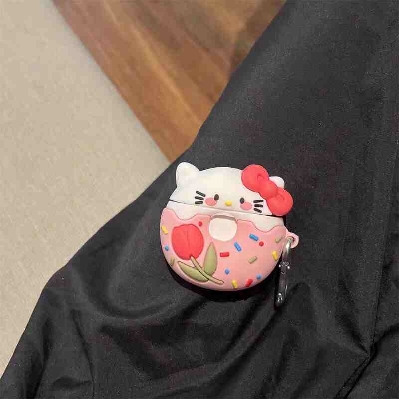 Pink Donut Kitty AirPods Earphone Case SK481