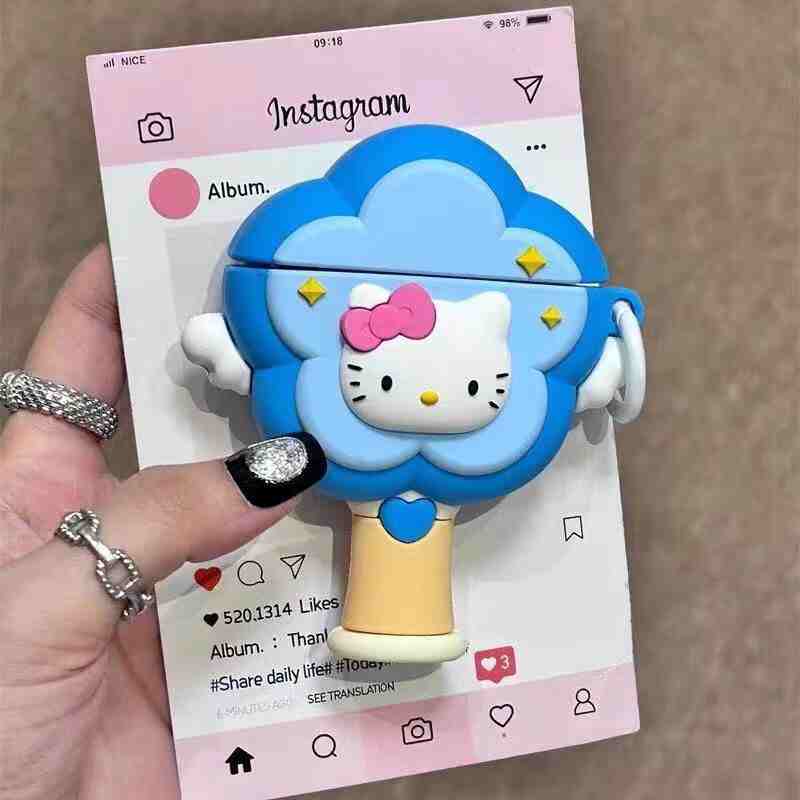 Pink Donut Kitty AirPods Earphone Case SK481