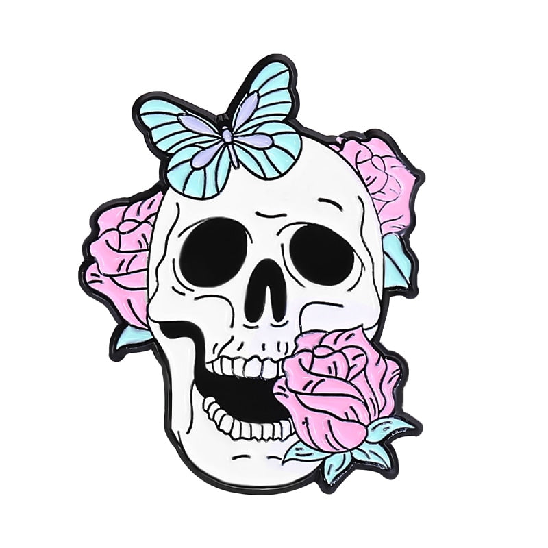 Creepy Pastel Cute Goth Enamel Set Pin