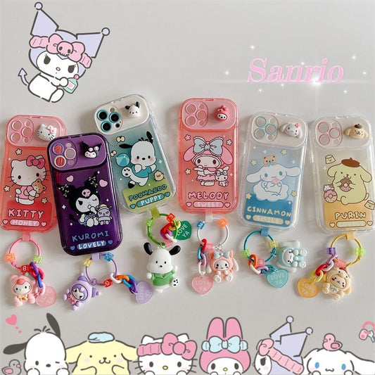 Cartoon Phone Case With Keychain