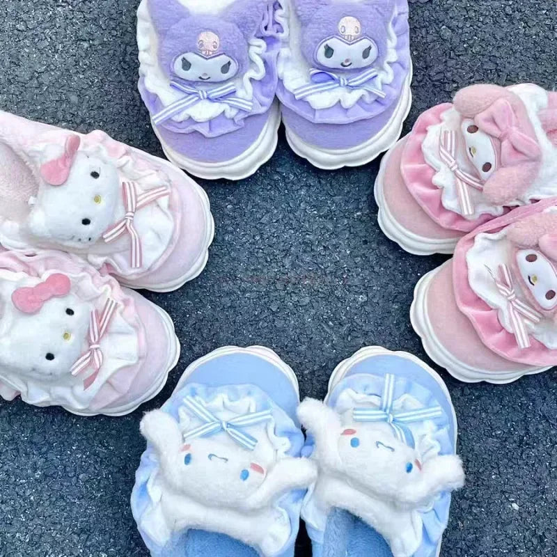 Friends Fuzzy Kawaii Slippers