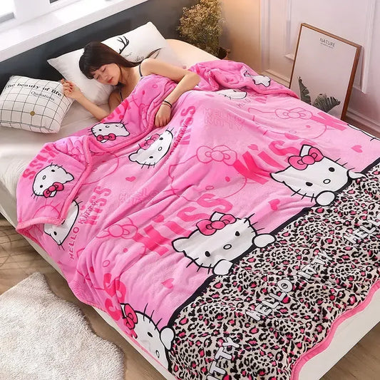 Cartoon Kitty Blanket - Lovesickdoe