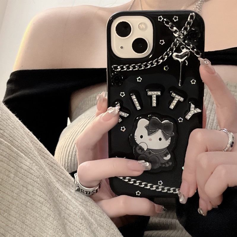 Coque iPhone Kitty Goth