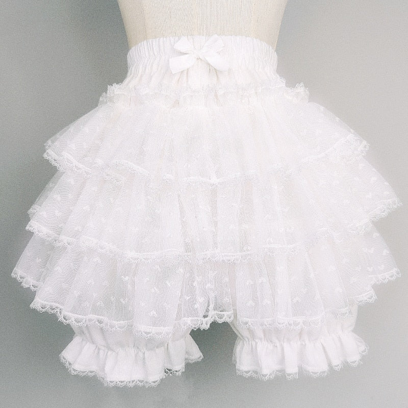 Lace Bloomer Tulle Shorts