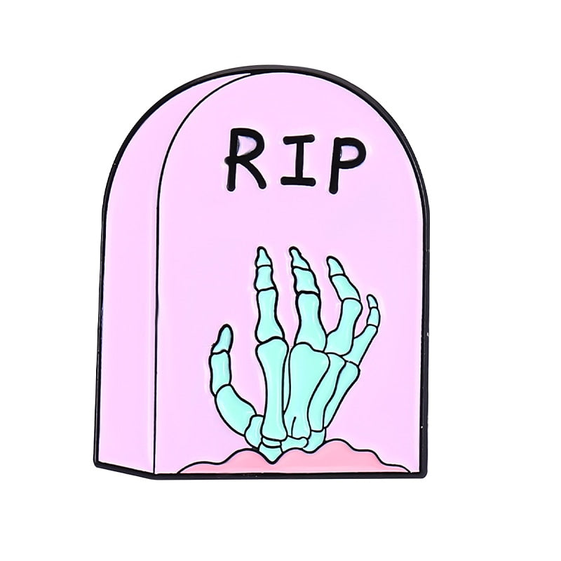 Creepy Pastel Cute Goth Enamel Set Pin