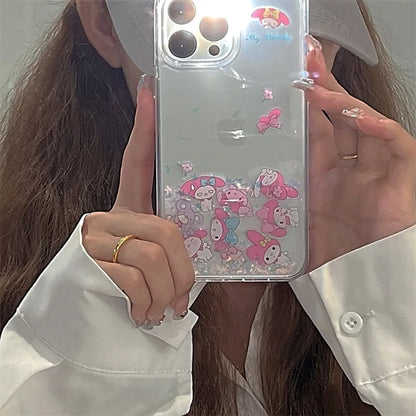 Coque pour iPhone Melo Sparkly Quicksand