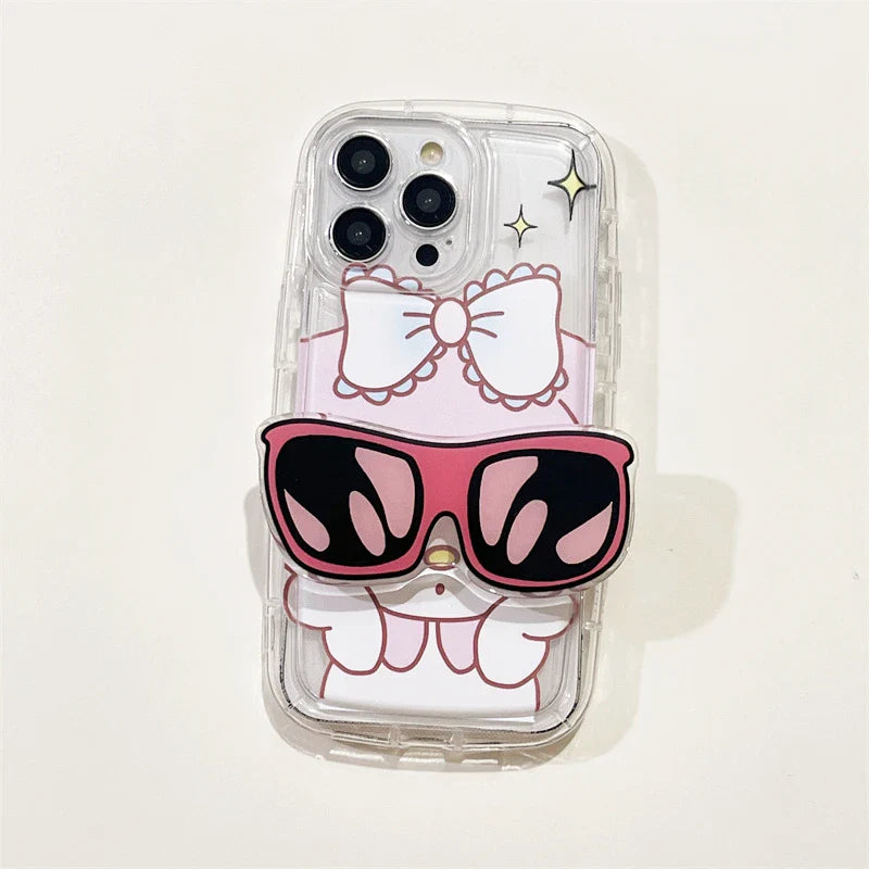 Coque iPhone avec lunettes de soleil et dessin animé