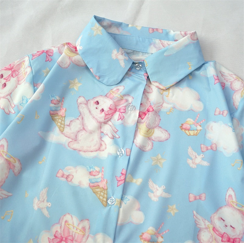Bunny Angel Button-Up