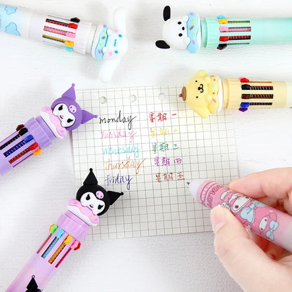 Cartoon 10 Colors Ballpoint Pens KI412