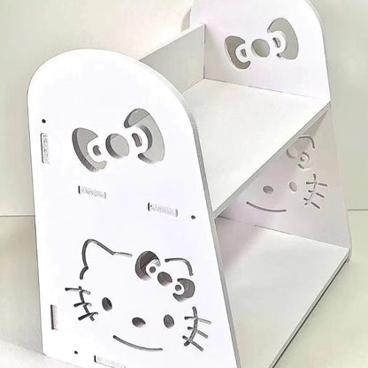 White Kitty and Cinna Storage Rack