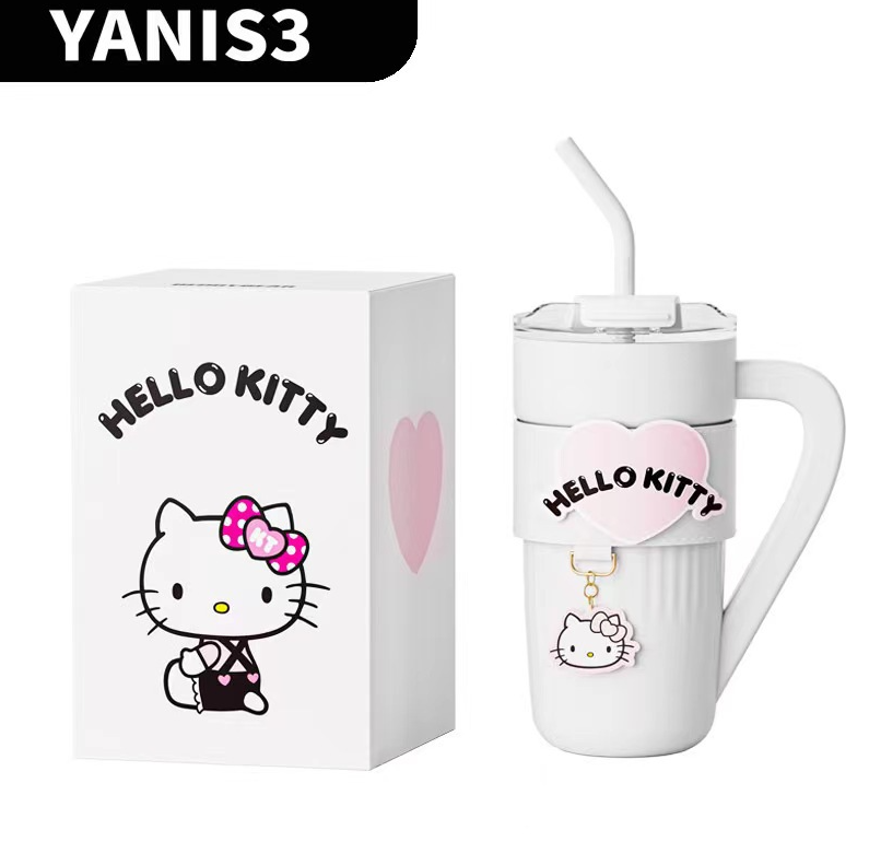 Bouteille en acier inoxydable Kawaii Kitty Heart