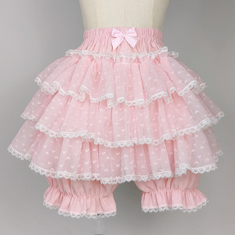 Lace Bloomer Tulle Shorts