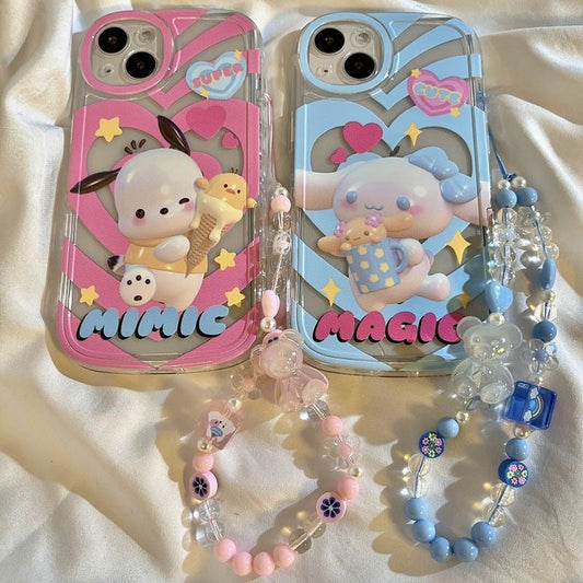 Sweet Pocha and Cinna iPhone Case With Chain